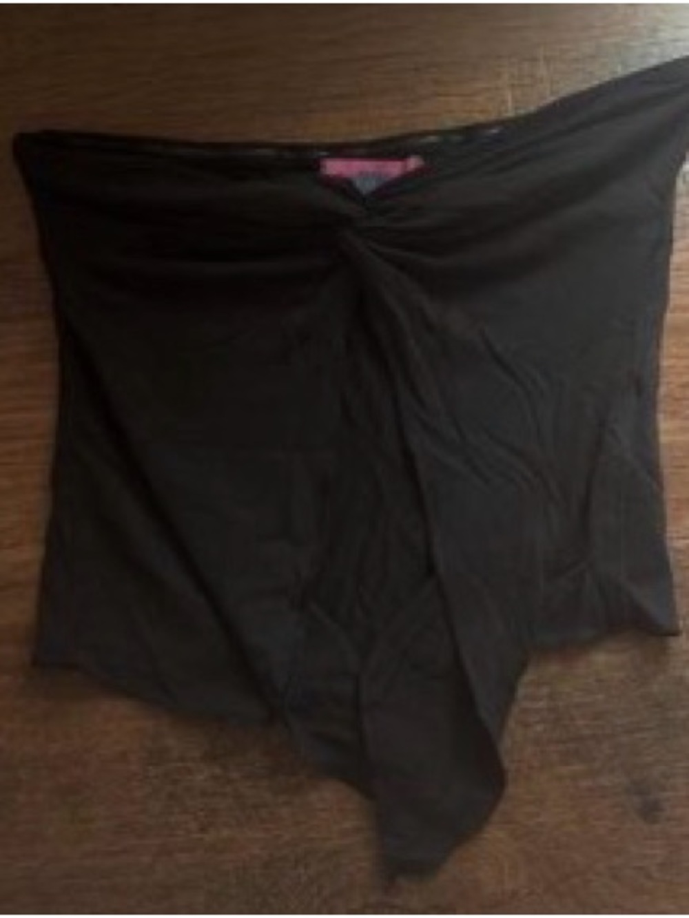 Edikted Black Draped Wrap Skirt